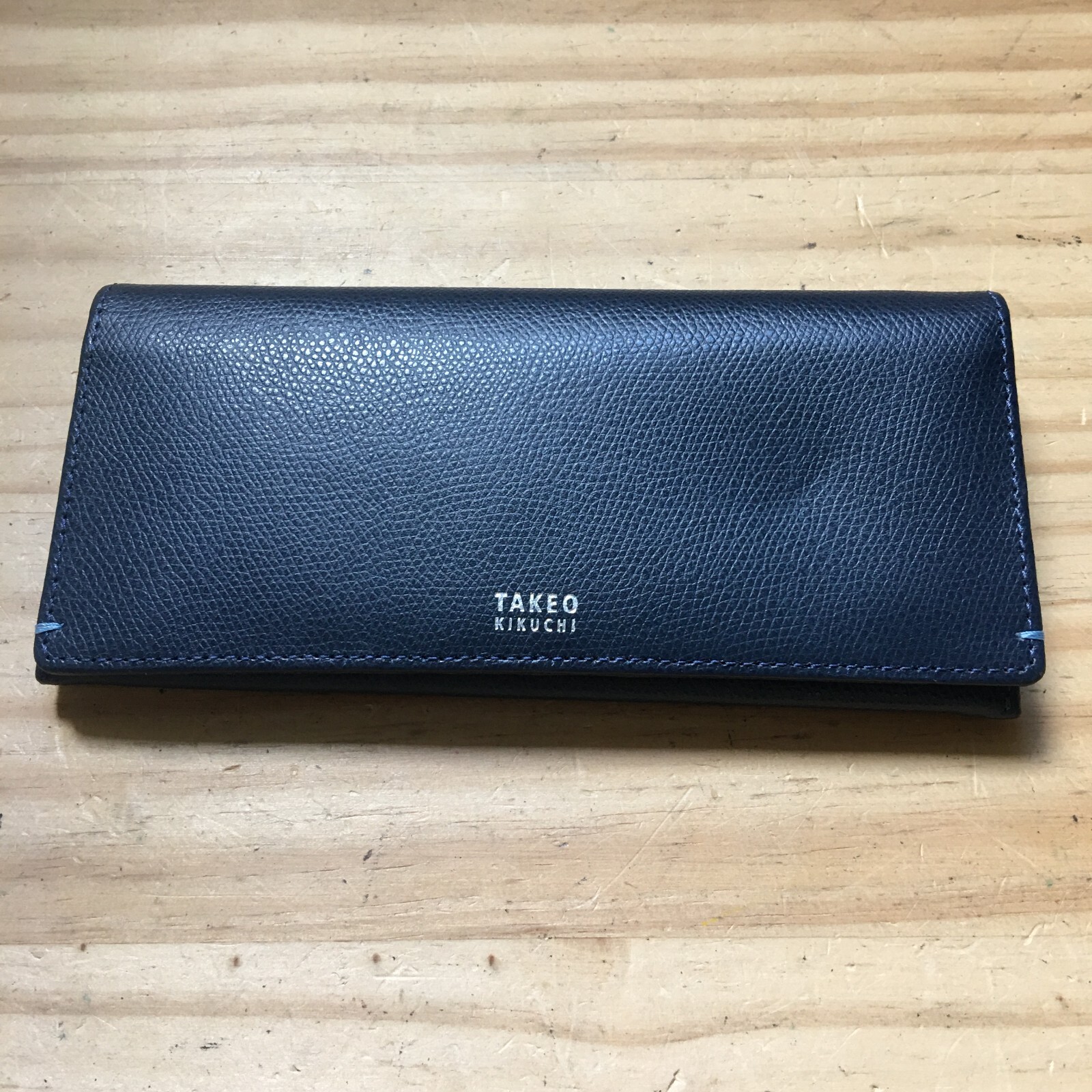 トップス 00s TAKEO KIKUCHI leather pattern long T Vintage Takeo Kikuchi Leather Black Long Travel Wallet Card