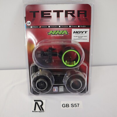New HHA Sports Hoyt Tetra Archery Bow Sight TTR-5519 1 Pin Scope Black Left Hand