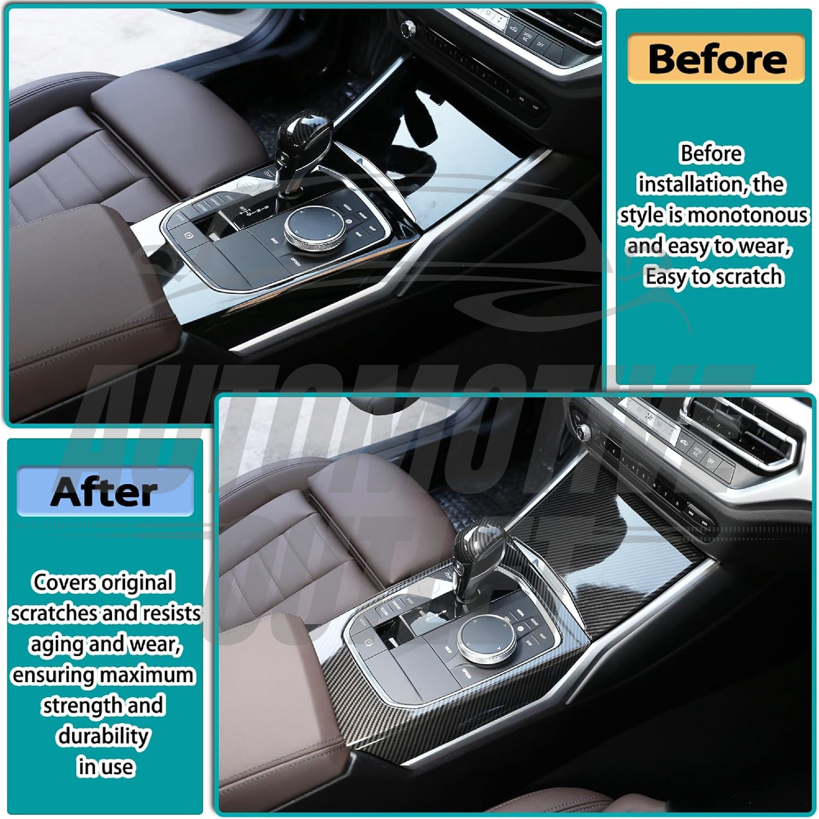 CENTER CONSOLE BEZEL FRAME TRIM LEFT HAND DRIVE CAR CARBON FIBER FOR BMW G20 G21 7