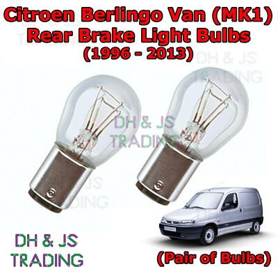 For Citroen Berlingo Rear Brake Light Bulbs Pair of Stop Tail Bulb Van (96-13)