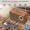 FREEFISH Portable Retro Speaker Bluetooth Radio Vintage Decor with FM Radio Rich Bass Bluetooth Speakers 5.3 Wireless Connection,TF Card, AUX for Home Office Bedroom