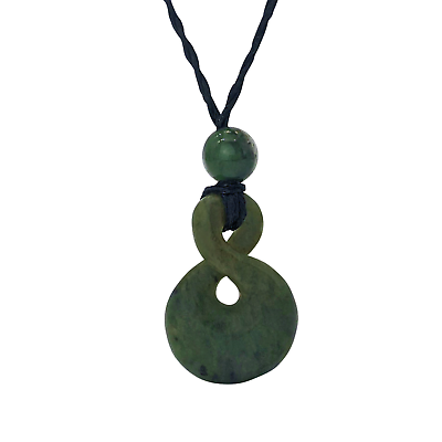 Nephrite Jade Necklace Maori Style Single Pikorua Pendant 81stgeneration