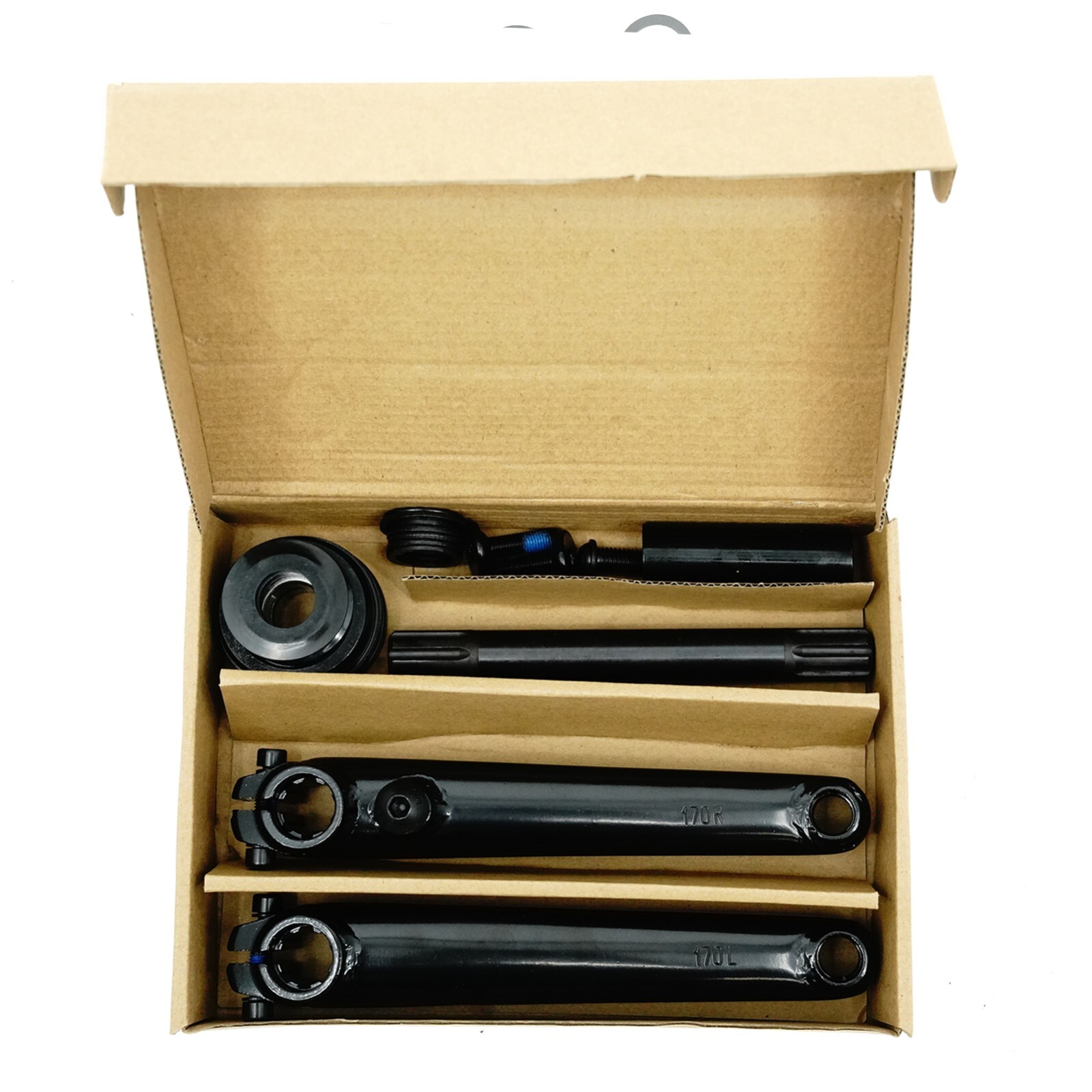 Tracer BMX 3 Piece Crank Set Steel 170MM USA/BB 8T Black