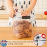 Large Thicker Food Storage Containers with Lids Airtight 5.3L/179Oz, 4pcs Plastic Pantry Storage Container for Dry Food/Flour/Sugar/Pasta/Cereal/Baking Supplies, Canister for Kitchen Organization