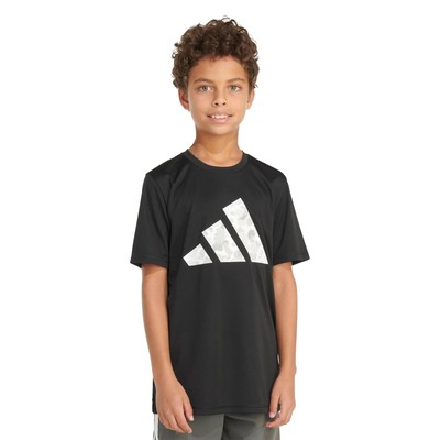 Футболка adidas Kids Pebble Camo с логотипом SS для девочек (для малышей / Маленьких детей / больших детей)
