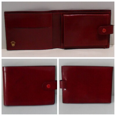 Rolex Wallet Card Holder Authentic Rolex Red Bi-Fold Wallet 0060.02.03 BRAND NEW