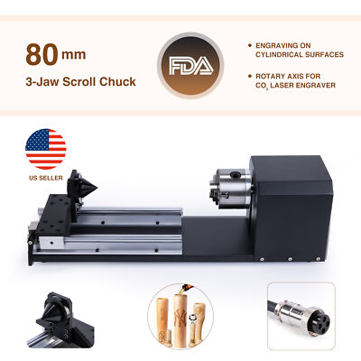 OMTech Rotary Axis f 20''x12'' 24''x16'' 28''x20'' 50W 60W 80W 100W CO2 Laser Engraver