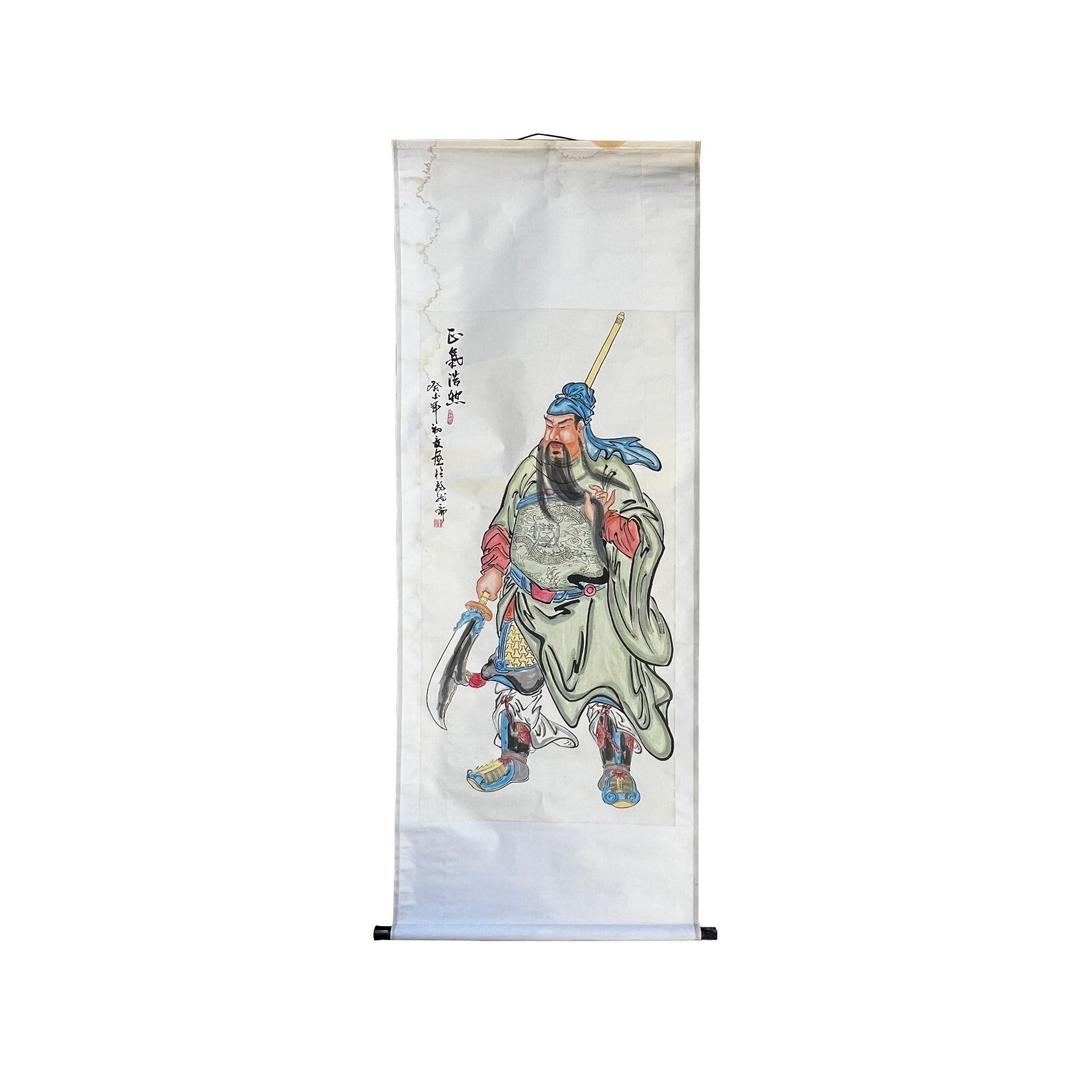 Chinese Color Ink General Guan Portrait Scroll Painting Wall Art ws3041S Chinese Color Ink General Guan Portrait Scroll Painting Wall Art ws3041S
