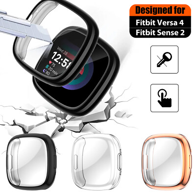 Full Protect Screen Protector Case Cover For Fitbit Versa 4/ Sense 2 Smart Watch