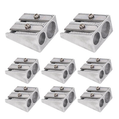 8pcs Magnesium Pencil Sharpener Survival, Double Hole Metal Pencil Sharpener