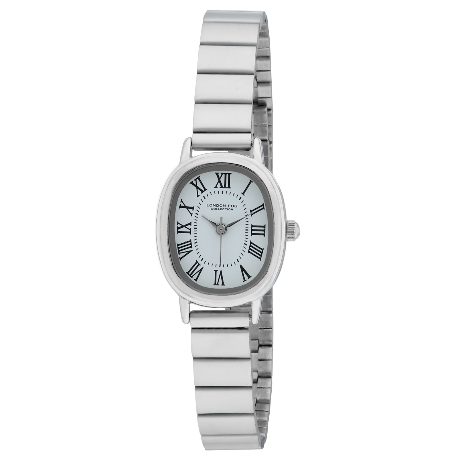 Pre-owned London Fog Women's Somerset Oval 22mm Bracelet Watch (lf050) In Silver