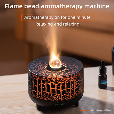 Cute Aroma Volcano Fire Flame Diffuser Humidifier For Aromatherapy Essential Oil
