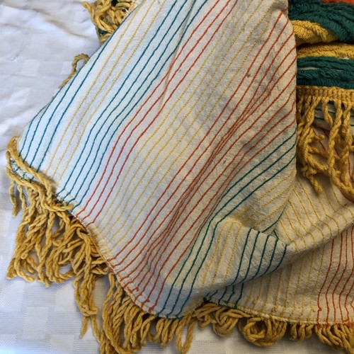 Twin Stripped Chenille Bedspread Blanket