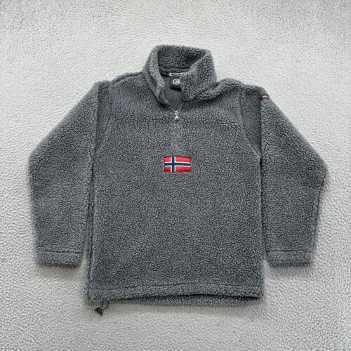 Vintage NAPAPIJRI Geographic Fleece Sherpa 1/4 Zip Pullover Vintage NAPAPIJRI Geographic Fleece Sherpa 1/4 Zip Pullover