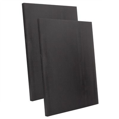Blank Wood Plaques (2-Pack, Black), Rectangular Wooden Signs for DIY, Crafts