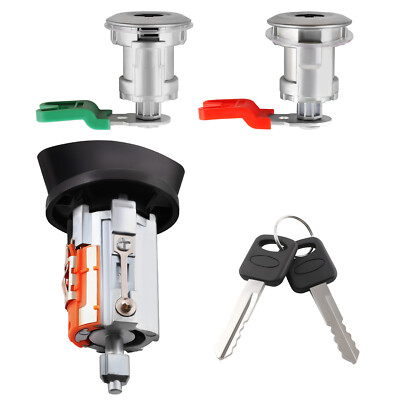 Ignition Switch Lock Cylinder & Door Lock Set 2 Keys For Ford E150/250/350