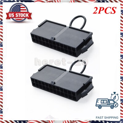 2x 24-Pin Female ATX PSU Power Supply Starter Tester Start up Jumper Bridge Tool