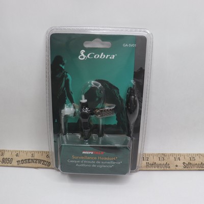 Cobra Surveillance Walkie Talkie Headset Microphone Black GA-SV01
