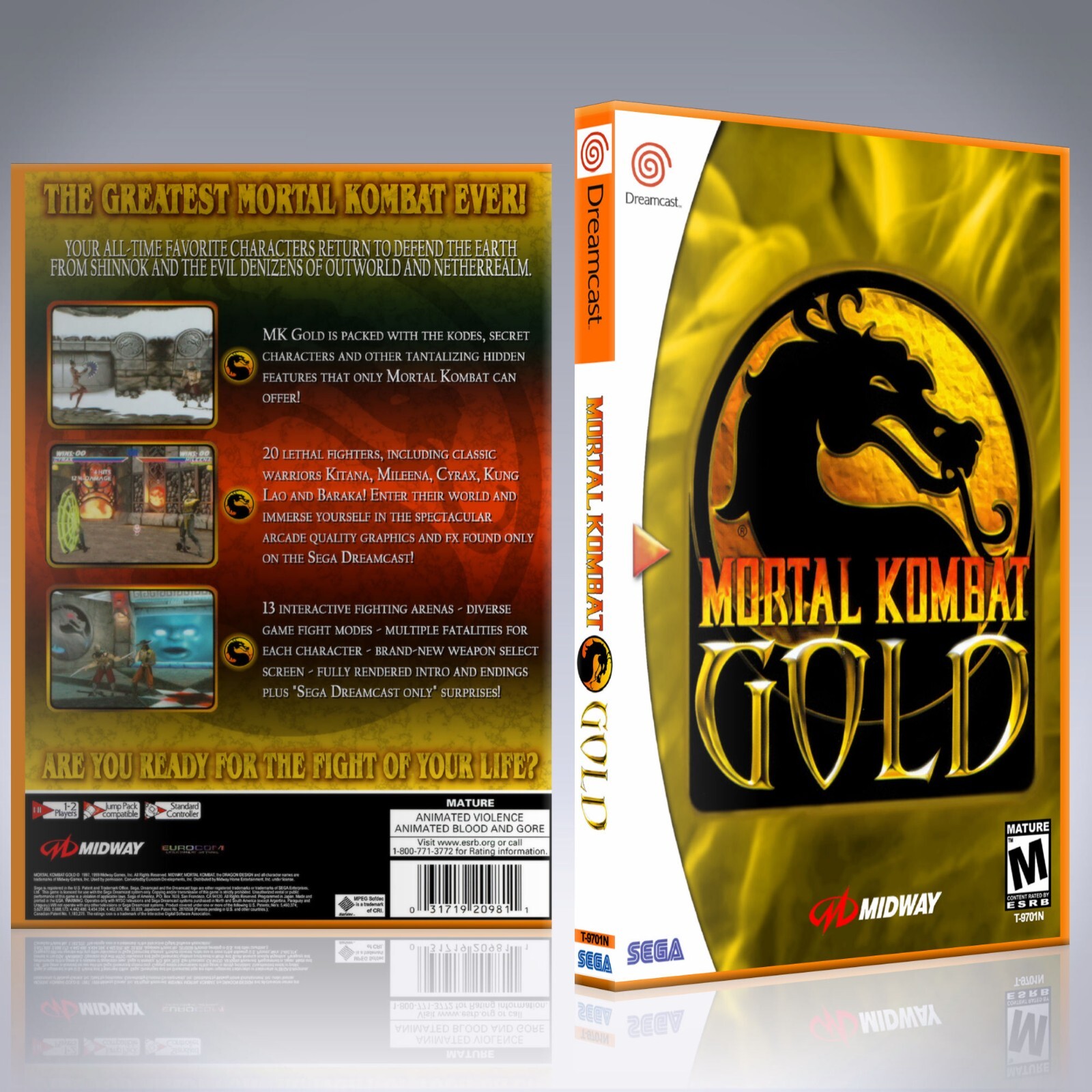 MORTAL KOMBAT GOLD 北米版Dreamcast Amazon.com: Mortal Kombat Gold : Video Games