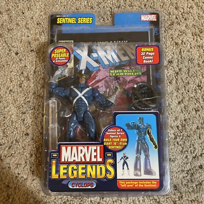 MARVEL LEGENDS CYCLOPS LIGHT BLUE VARIANT SENTINEL SERIES BAF BUILD A FIGURE 