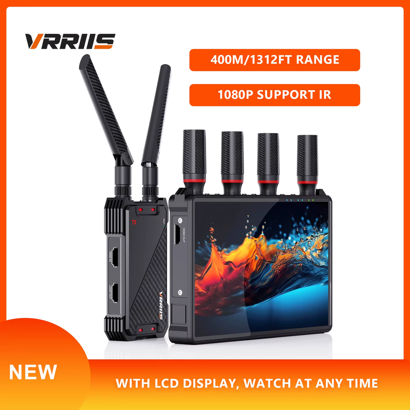 HDMI Wireless Video Transmitter Receiver Transmission System With LCD Screen Sup