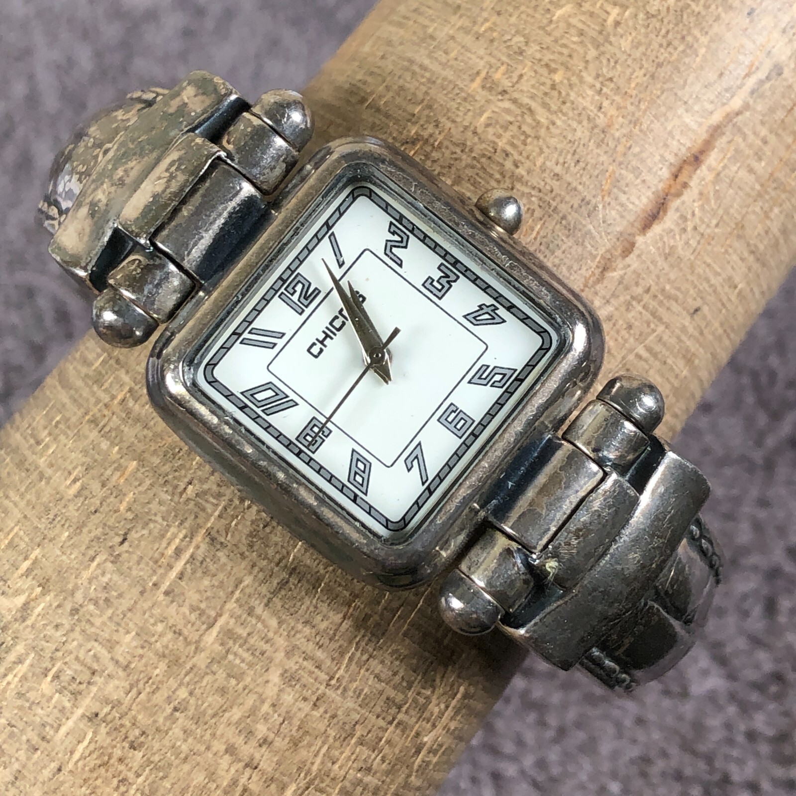 Chico's Women CH-201 Dress Silver Tone Bangle 25mm Quartz