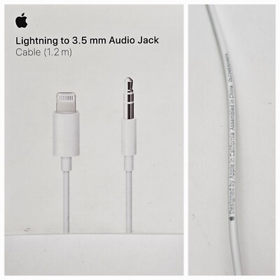 Apple Lightning to 3.5 mm Aux Audio Jack Cable For Apple Devices MXK22AM/A