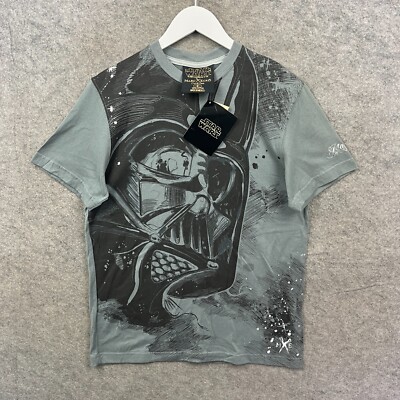 Star Wars Shirt Mens Medium Grey Marc Ecko Cut & Sew Darth Vader Y2K BNWT 2008