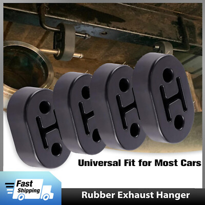 4Pcs Rubber Exhaust Hanger Tailpipe Mount Bracket Heavy Duty Bushing Insulator