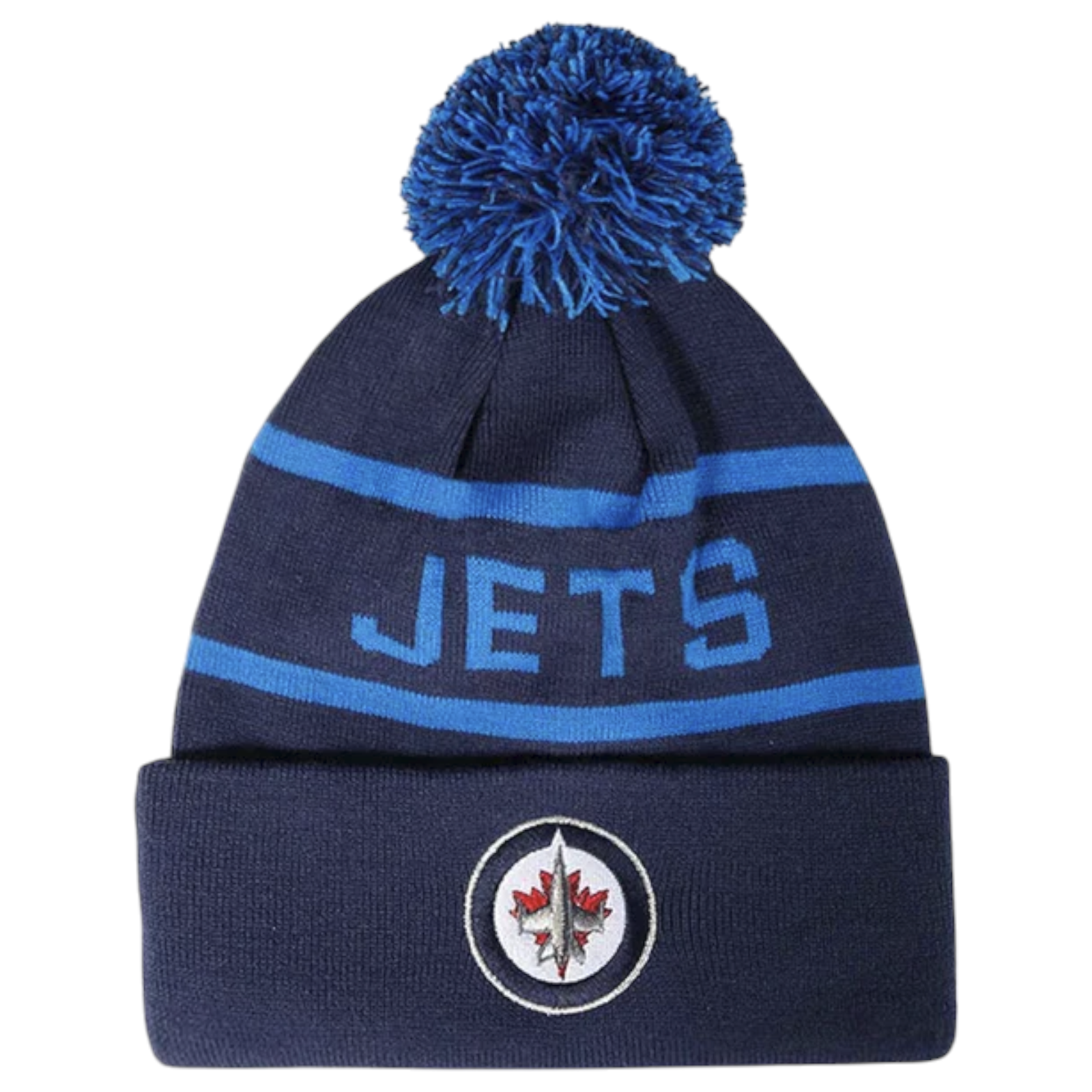 Starter NHL Winnipeg Jets Classic Logo Pom Cuffed Beanie Toque Knit Hat