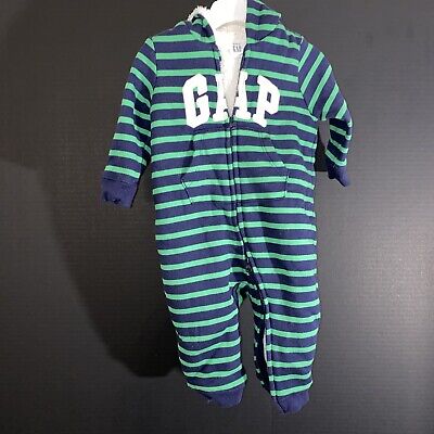 Baby Gap Toddler Cozy Logo Bodysuit 6-12 Months | Navy Uniform |