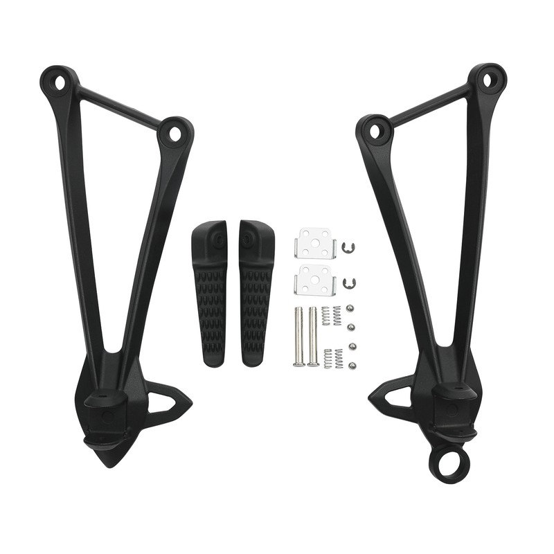 Passenger Footpegs Peg Bracket Black Fit For Kawasaki Ninja