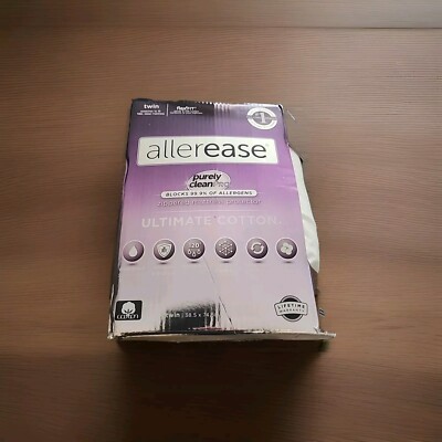 Allerease Ultimate Cotton Allergy Relief Zippered Mattress Protector, Twin