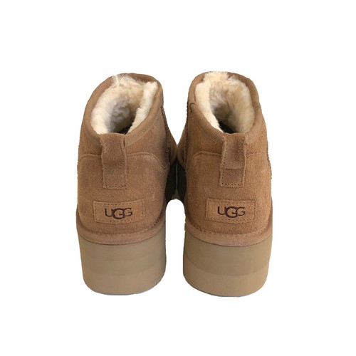 Pre-owned Ugg Classic Ultra Mini Platform Chestnut Shearling Boot Us 9 / Eu 40 / Uk 7 In Brown