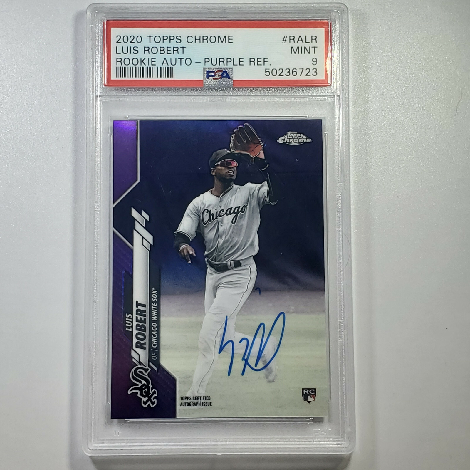 その他 2020 topps chrome luis robert auto /250 Luis Robert - 2020 Topps Chrome - Purple Refractor Auto /250