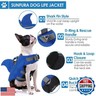 SUNFURA Dog Life Jacket, Shark Swimming Vest for Small Dogs with High Buoyancy, Reflective Pet Life Preserver with Rescue Handle, French Bulldog Lifesaver Swimsuit for Boating, Dark Blue S