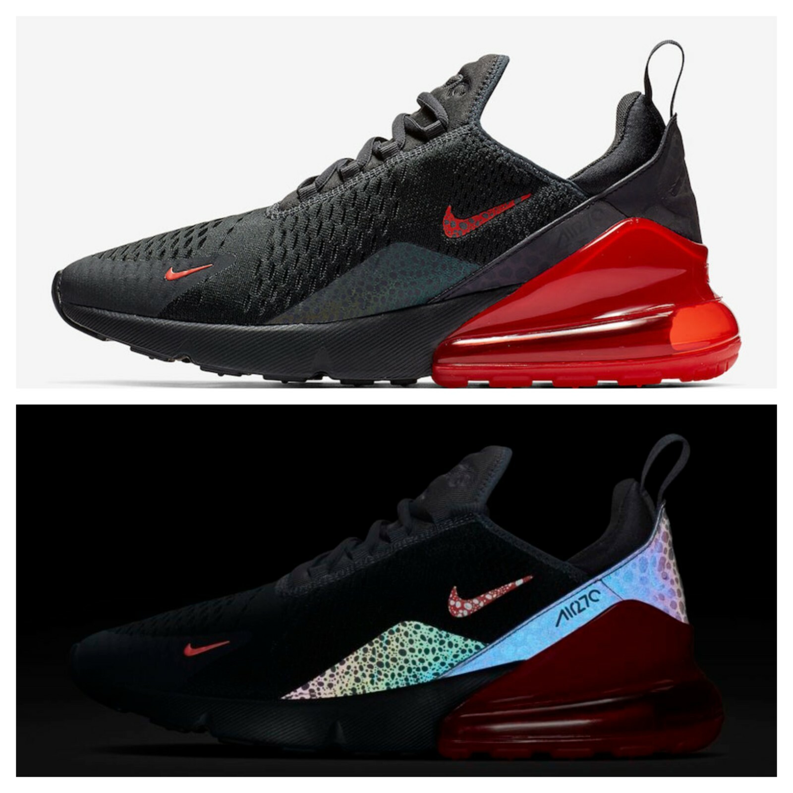 270 air max black and red