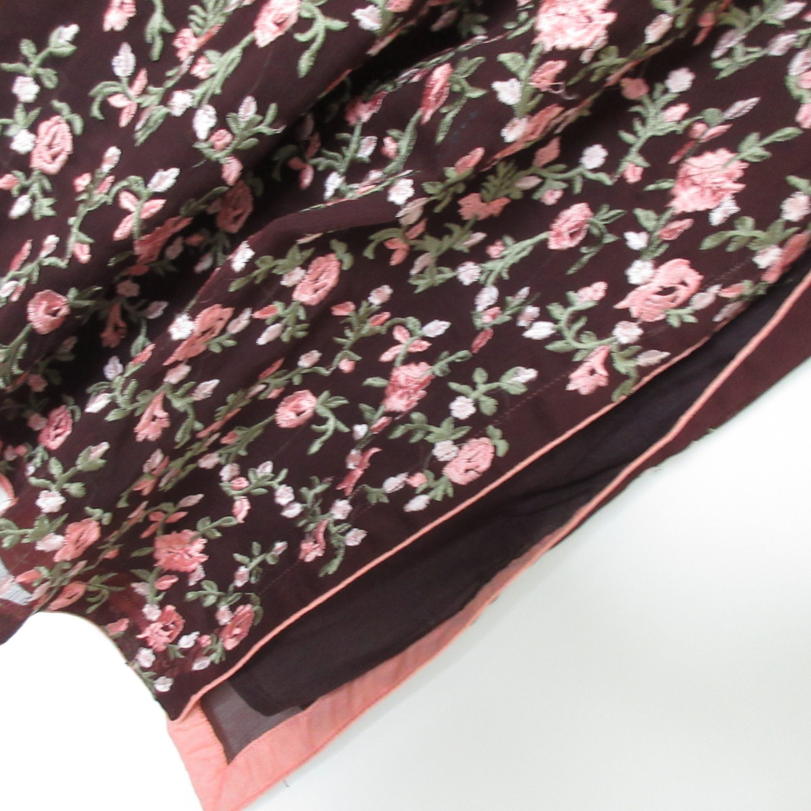 brandnew  xL 3 piece stiched  embrioderd  dark brown kameez & dup plain  salwar