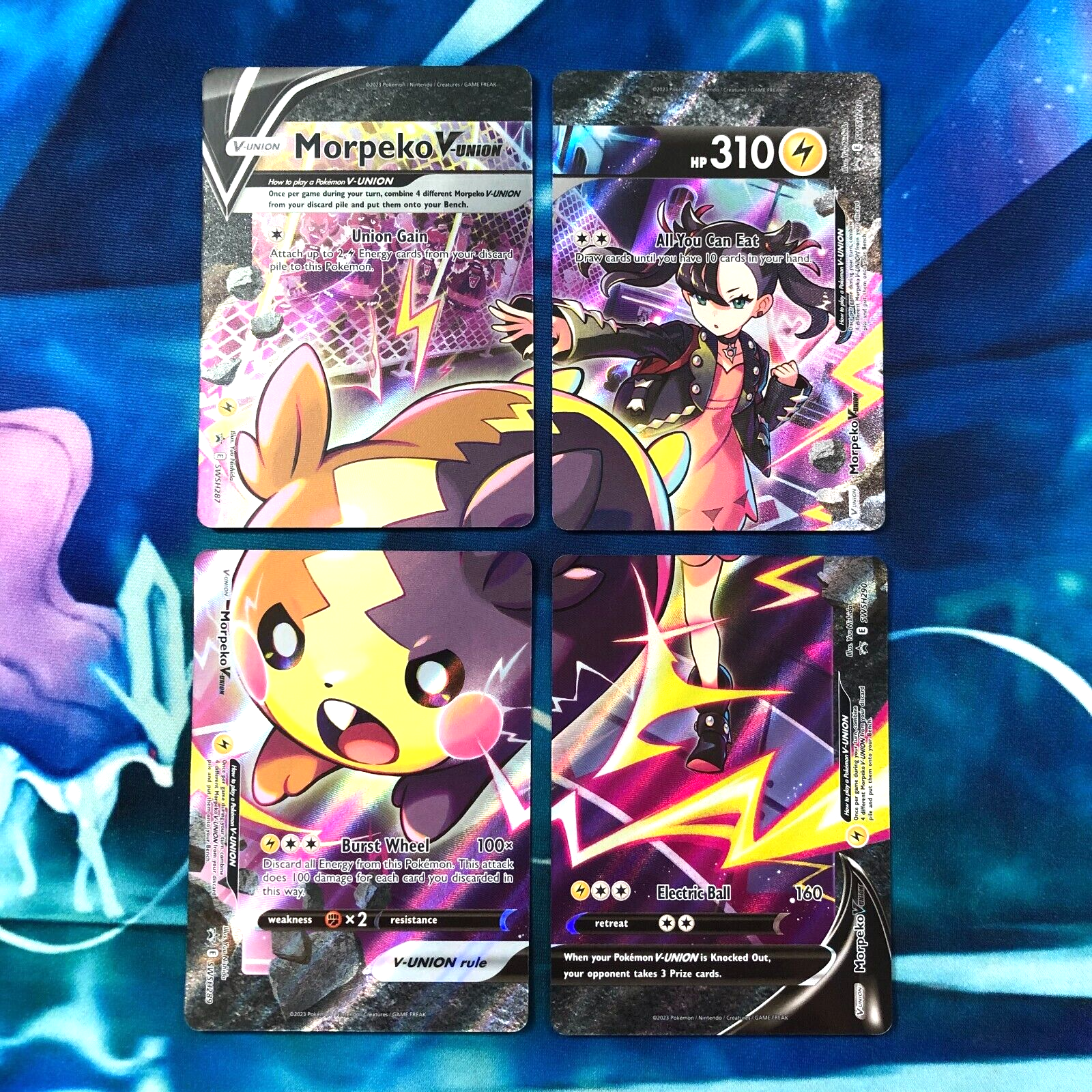 Morpeko V-Union - SWSH288 - Full Art Promo Rare Set Marnie Morpeko V-Union - SWSH288 - Full Art Promo Rare Set Marnie