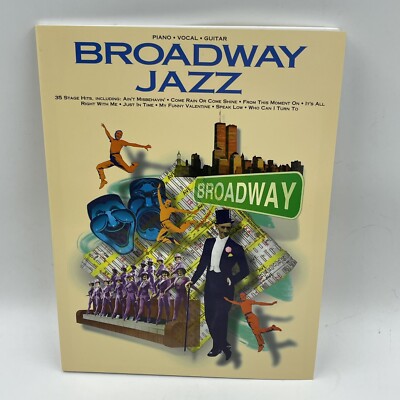 Broadway Jazz Sheet Music Book Piano Voice Guitar Chords 35 Stage Hits