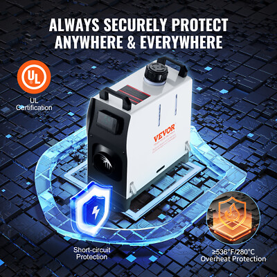 VEVOR Diesel Air Heater All-in-one 12V 8KW LCD Remote Control for Car RV Indoors