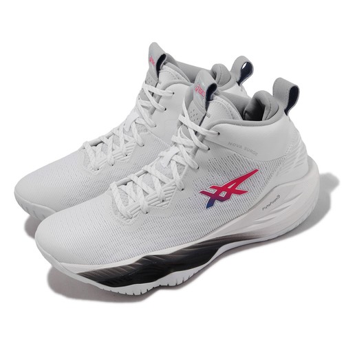 

Мужские баскетбольные кроссовки Asics Nova Surge 2 White Gunmetal 1061A040-103, Белый, Nova Surge 2