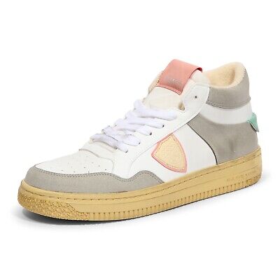 Pre-owned Philippe Model I0164 Sneaker Donna  Acbc Lyon Woman Vintage Effect Shoes In Multicolor