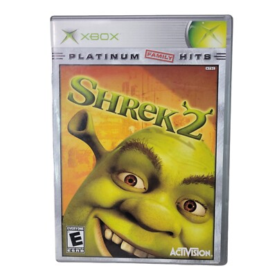 Shrek 2 Microsoft Original Xbox 2004 Platinum Hits Complete In Box w/ Manual