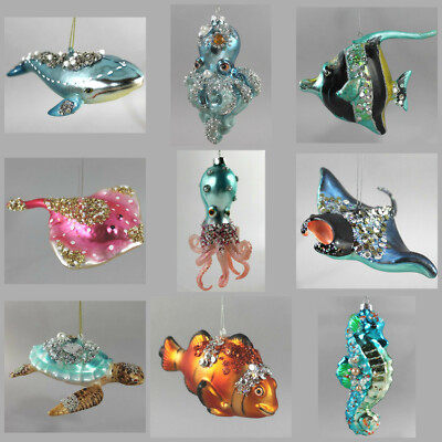 Anhänger Weihnachten Fisch Meer Wal Weihnachtskugel Christbaum Schmuck Glas