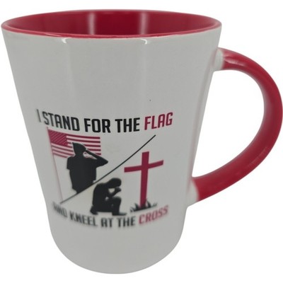 Liquid Logic I Stand for the Flag and Kneel at the Cross Ceramic Mug Coffee Cup