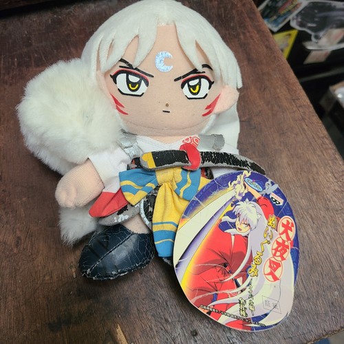 NWT Sesshomaru Inuyasha Banpresto 2002 Plush 7" Toy Doll Japan Has Storage Wear