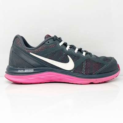 Nike Womens Dual Fusion Run 3 653594-003 Серые кроссовки для бега, размер 8