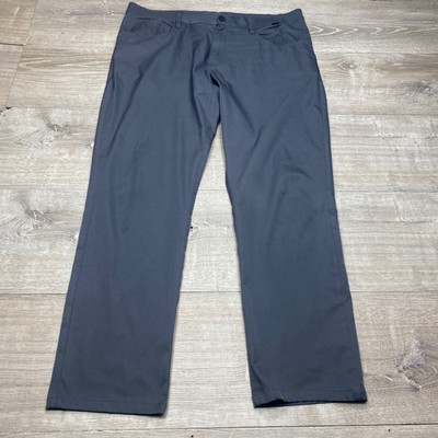 TravisMathew Men 36x30 Golf Pants Grey Polyester Straight Leg Performance 13771
