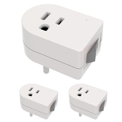 Grounded Single Outlet Surge Protector Power Adapter with Illuminated On/Off ...